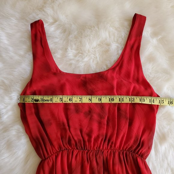 Alice + Olivia Red Dress Cabella Tie Dye Silk Dress Size XS EUC - Picture 14 of 16